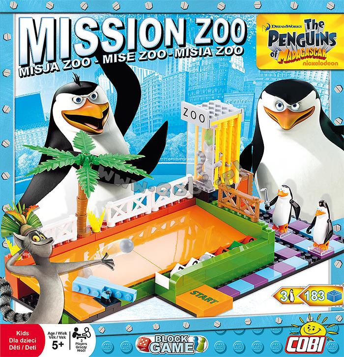 Misja ZOO - gra klockowa Pingwiny z Madagaskaru