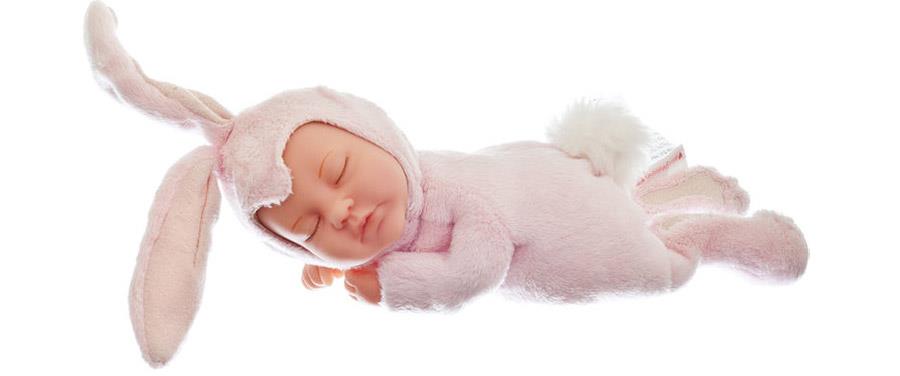 Śpiący króliczek, lalka 9, 22,5 cm - Anne Geddes