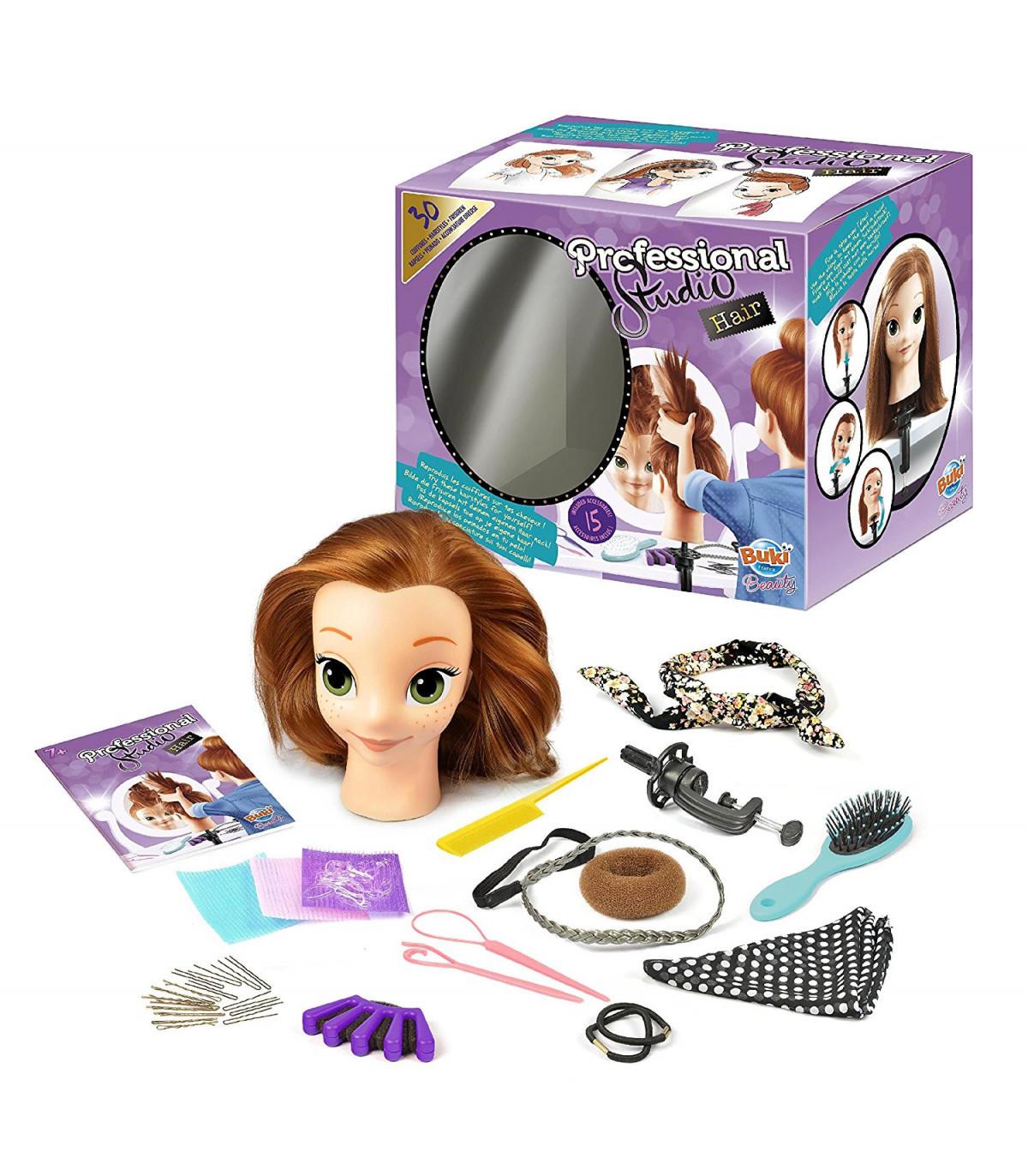BUKI linia zabawek kreatywnych dla dziewczynek - głowa lalki do stylizacji, toaletka i studio paznokci