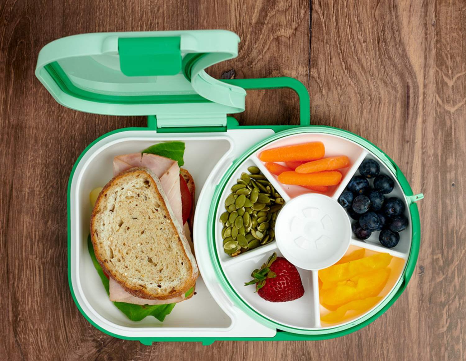 GOBE 2IN1 LUNCHBOX & SNACK SPINNER ŚNIADANIÓWKA DLA DZIECI
