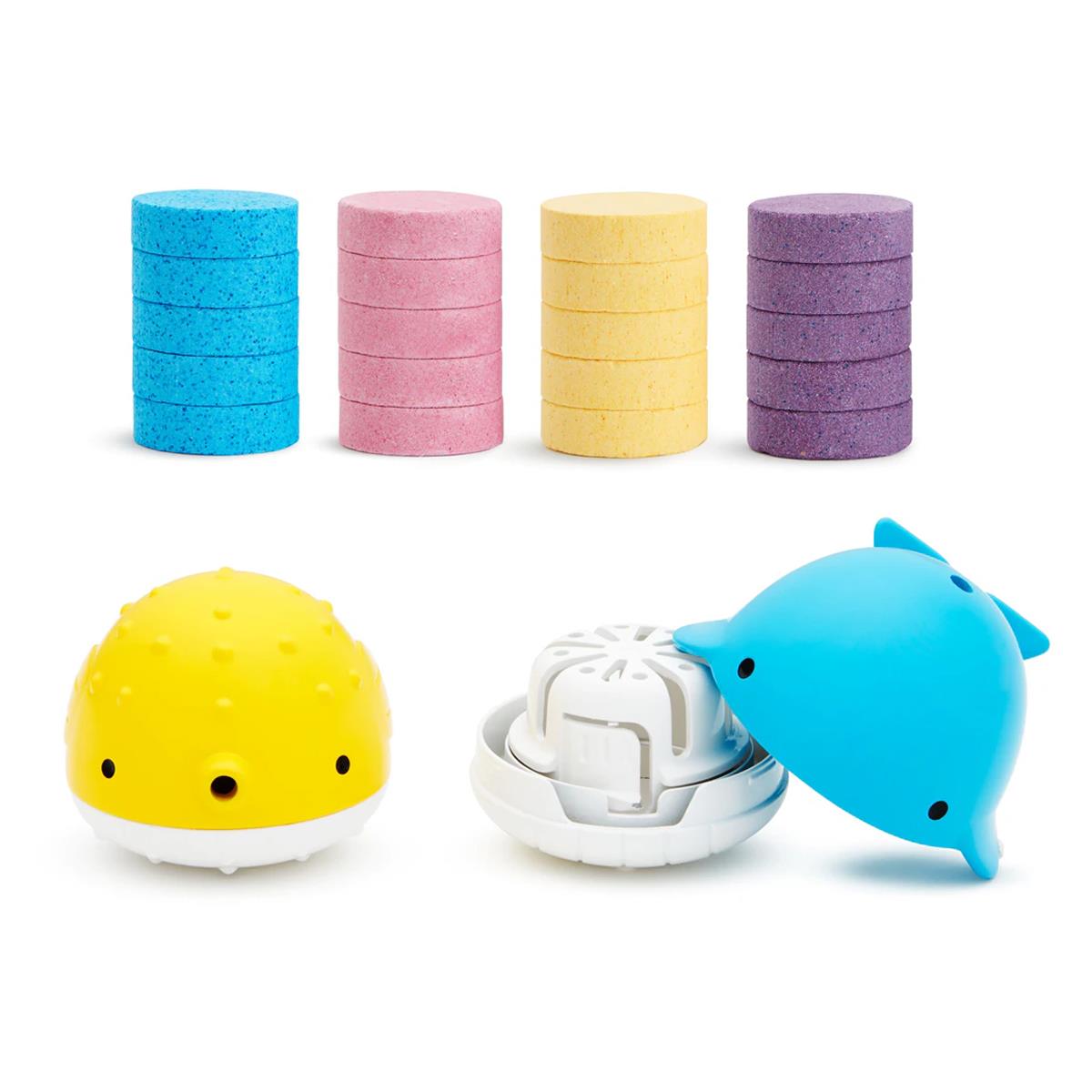 Munchkin Color Buddies™ Zabawki i kolorowe pastylki do kąpieli