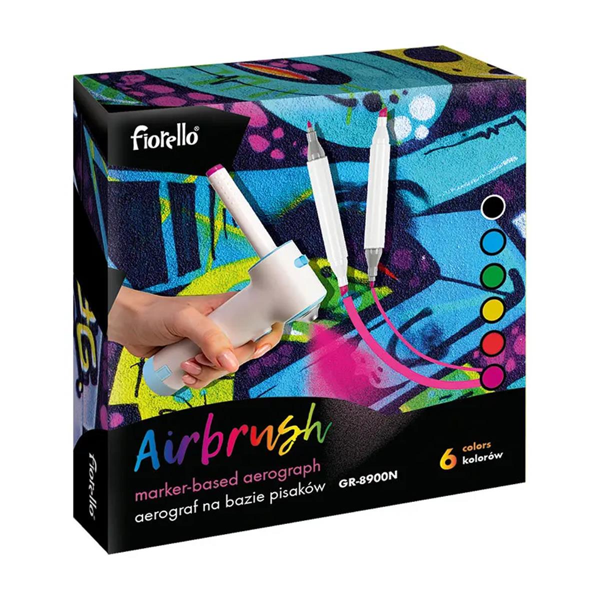 Airbrush zestaw spray: pistolet + markery aerograf Fiorello