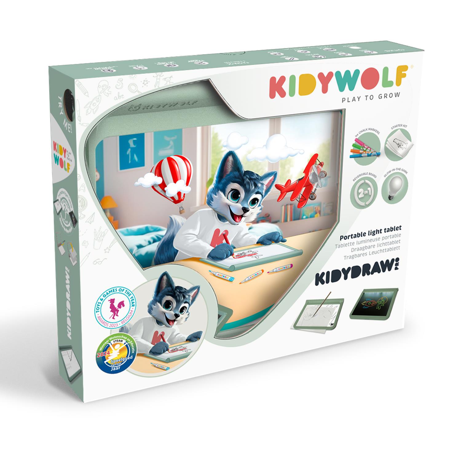 KIDYDRAW PRO - podświetlany tablet rysunkowy 