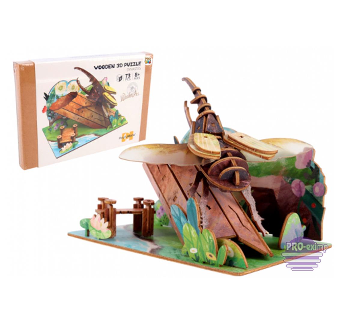 PUZZLE 3D DREWNIANE CHRZĄSZCZ NA DRZEWIE