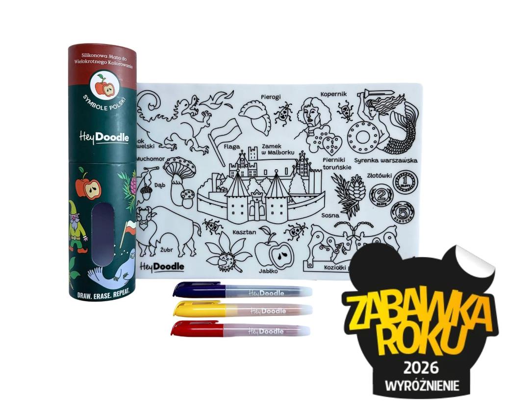 Silikonowa Mata HeyDoodle do wielokrotnego kolorowania